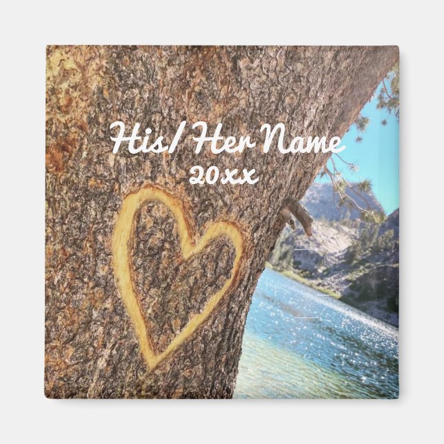 Lake Tahoe Blue Water Tree Herzliche Liebe Magnet (Vorne)