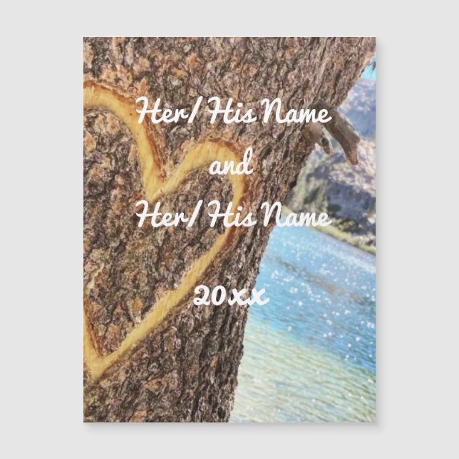 Lake Tahoe Blue Water Tree Herzliche Liebe Magnetkarte (Vorderseite)