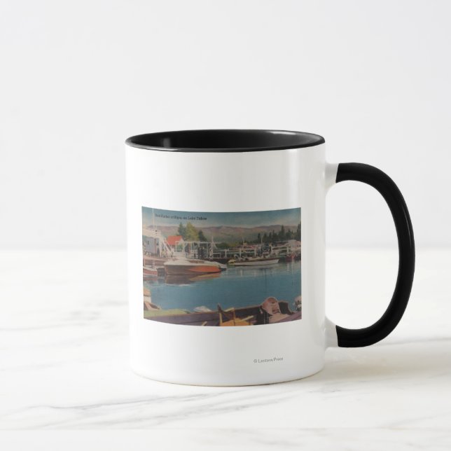 Lake Tahoe, CA - Bootshafen bei Bijou Wooden Tasse (Rechts)