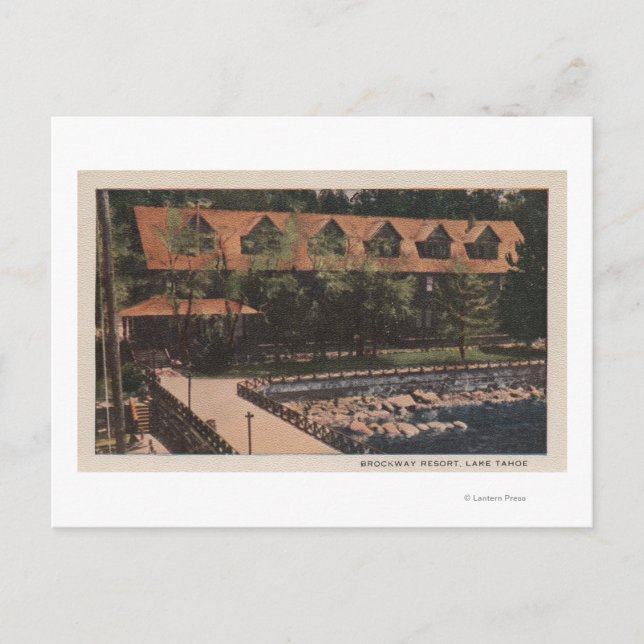 Lake Tahoe, CA - Brockway Resort Lodge View Postkarte (Vorderseite)