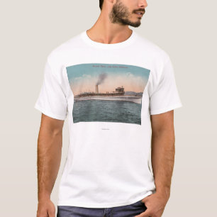 Lake Tahoe, CA - Dampfer Tahoe großes hölzernes T-Shirt
