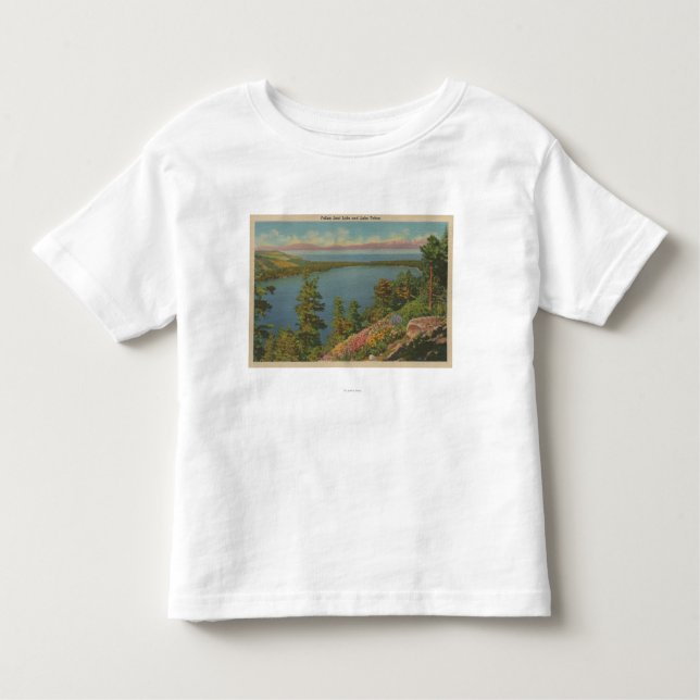 Lake Tahoe, CA - gefallener Leaf See und Lake Kleinkind T-shirt (Vorderseite)