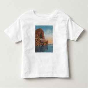 Lake Tahoe, CA - Höhlen-Felsen von der See-Ansicht Kleinkind T-shirt