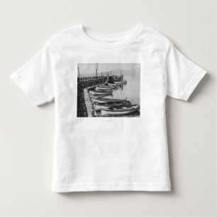 Lake Tahoe, CA - hölzerne Boote entlang Dock-Foto Kleinkind T-shirt