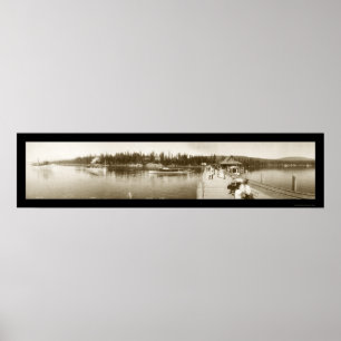 Lake Tahoe, CA-Kai-Foto 1906 Poster