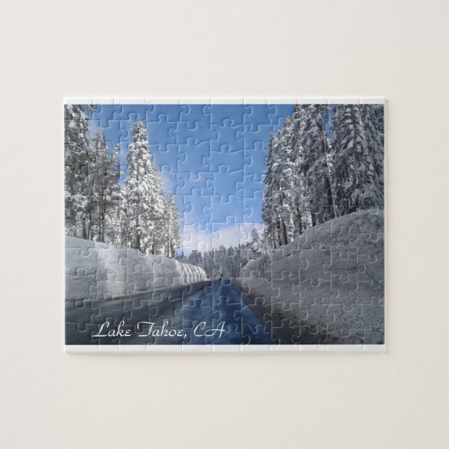 Lake Tahoe, CA mit vielen Snow Puzzle (Horizontal)