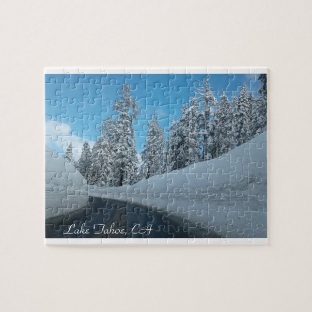 Lake Tahoe, CA mit vielen Snow Puzzle (Horizontal)