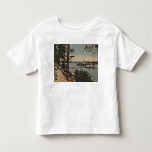 Lake Tahoe, CA - Smaragdbucht-Ansicht mit Dampfer Kleinkind T-shirt