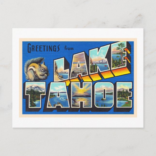 Lake Tahoe California CA Large Letter Postcard Postkarte (Vorderseite)
