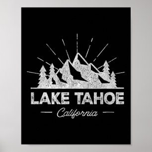 Lake Tahoe California Ca T-Shirt Vintage Wandern R Poster