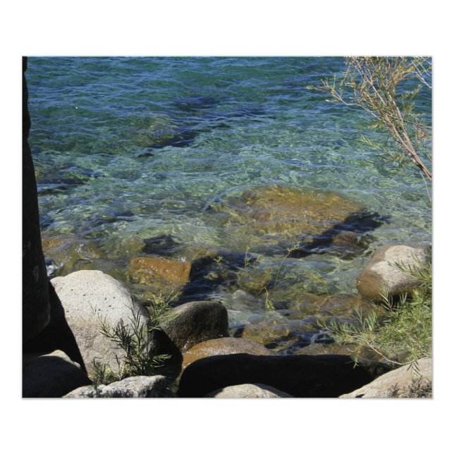 Lake Tahoe California Clear Water Foto Print (Vorne)
