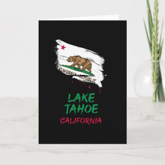 Lake Tahoe California Farbmuster-Flagge Urlaub Karte