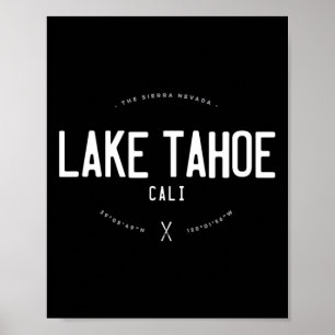 Lake Tahoe California Graphic Distressed Vintag S Poster