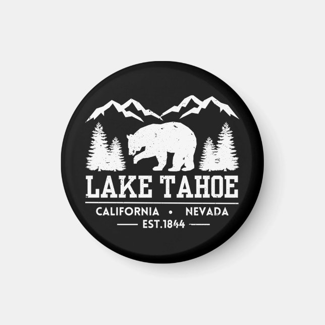 Lake Tahoe - California Grizzly Bear Mountains Magnet (Vorne)