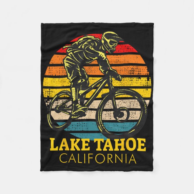 Lake Tahoe California Mountain Biking  Fleecedecke (Vorderseite)