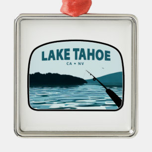 Lake Tahoe California Nevada Angelrute Ornament Aus Metall