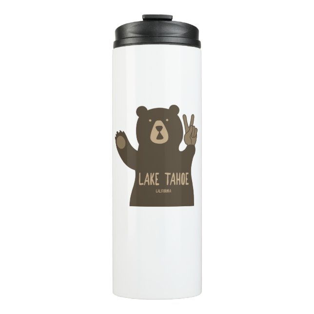 Lake Tahoe California Nevada Peace Bear Thermosbecher (Vorderseite)