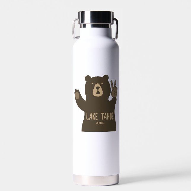 Lake Tahoe California Nevada Peace Bear Trinkflasche (Vorne)