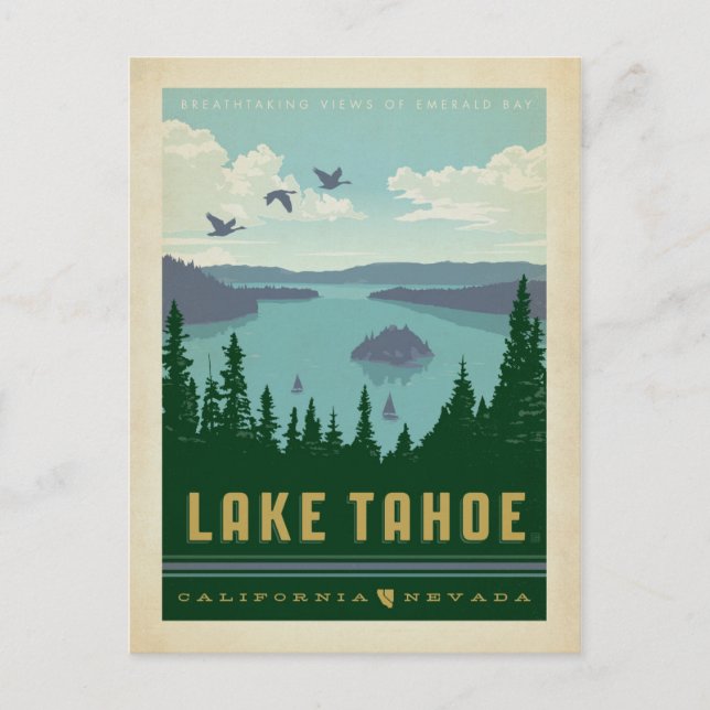 Lake Tahoe | California & Nevada Postkarte (Vorderseite)