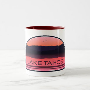 Lake Tahoe California Nevada Red Sunrise Zweifarbige Tasse