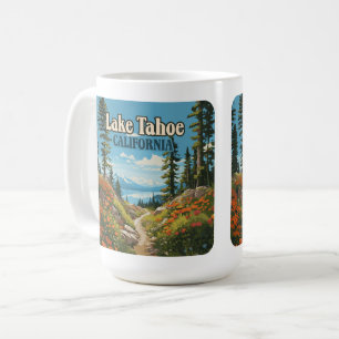 Lake Tahoe California Nevada Retro Travel Kaffeetasse