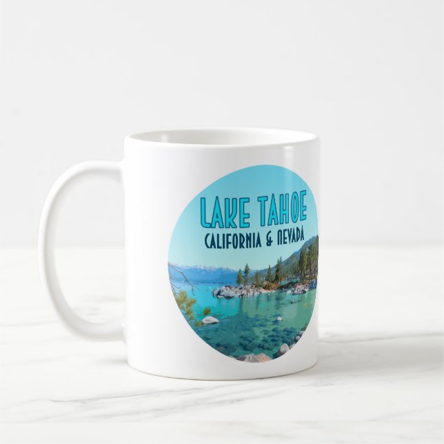 Lake Tahoe California Nevada Vintag Kaffeetasse (Links)
