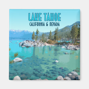 Lake Tahoe California Nevada Vintag Magnet