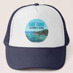 Lake Tahoe California Nevada Vintag Truckerkappe