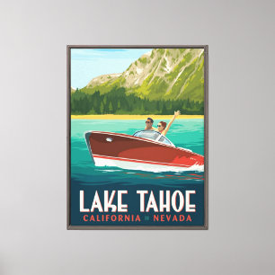 Lake Tahoe California NV gerahmter Leinwanddruck