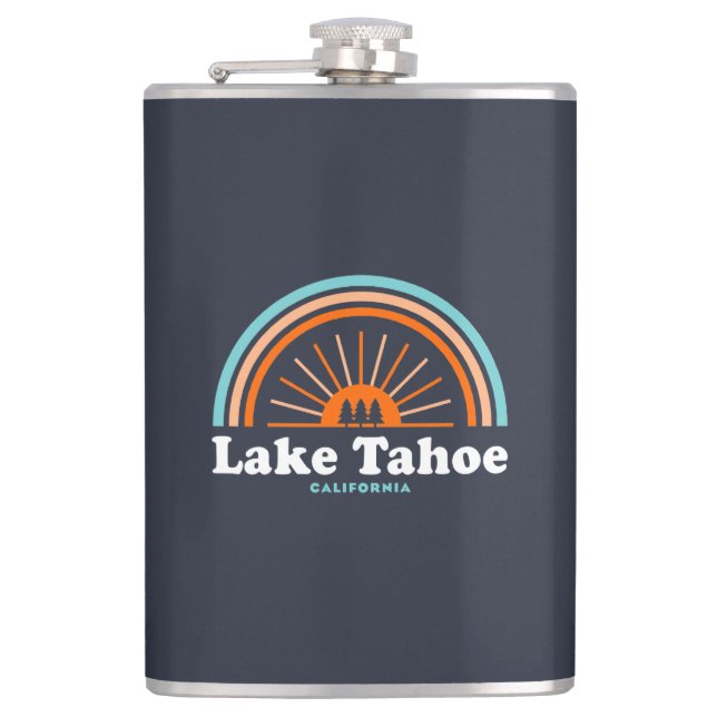 Lake Tahoe California Rainbow Flachmann (Vorderseite)