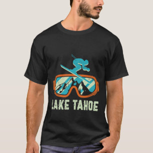 Lake Tahoe California Retro Vintages Skifahren T-Shirt