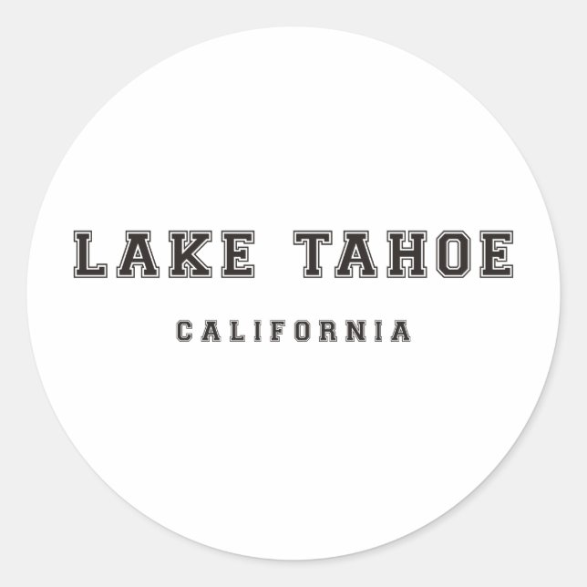 Lake Tahoe California Runder Aufkleber (Vorderseite)