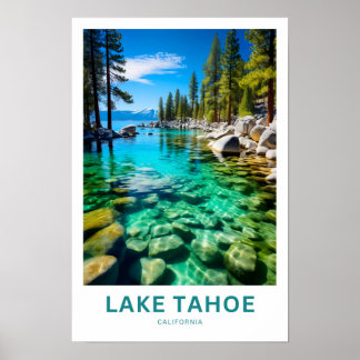 Lake Tahoe California Travel Print Poster