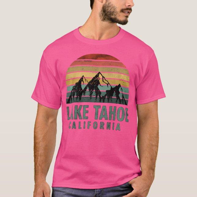 Lake Tahoe California Vintages Gebirge T-Shirt (Vorderseite)