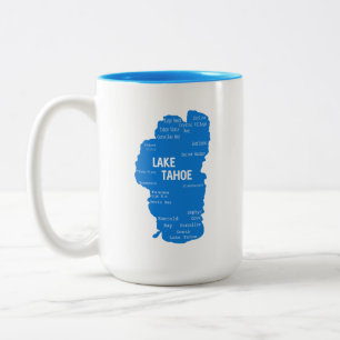 Lake Tahoe Cities Zweifarbige Tasse