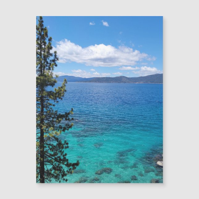 Lake Tahoe Clear Waters Magnetkarte (Vorderseite)