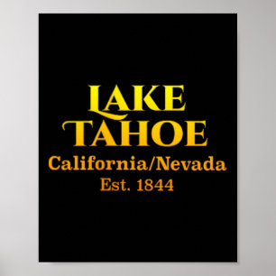 Lake Tahoe Design Brusttasche Logo Hirsch 2-seitig Poster