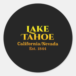 Lake Tahoe Design Brusttasche Logo Hirsch 2-seitig Runder Aufkleber