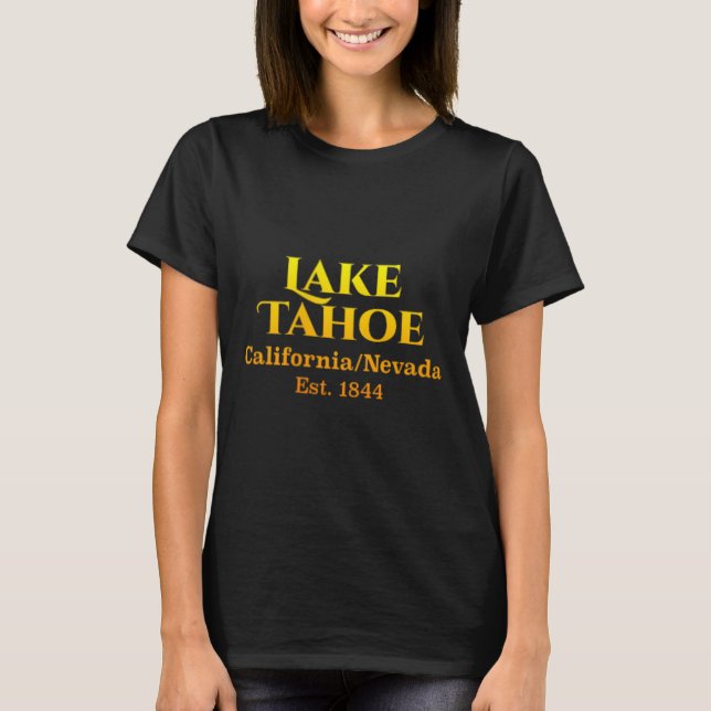 Lake Tahoe Design Chest Pocket Logo Deer 2-sided  T-Shirt (Vorderseite)