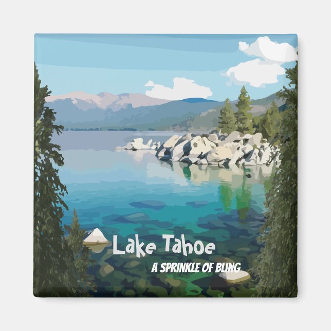 Lake Tahoe Ein Sprinkle des Glücks Kalifornien Magnet (Vorne)
