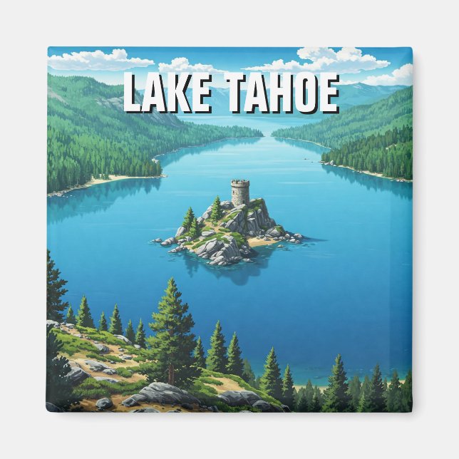 Lake Tahoe Emerald Bay California Travel Magnet (Vorne)