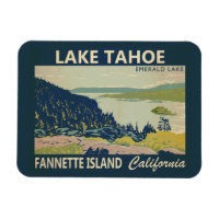 Lake Tahoe Fannette Island Kalifornien Vintag