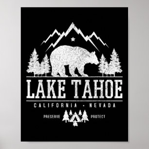 Lake Tahoe Kalifornien - Bear Mountains Naturcamp Poster
