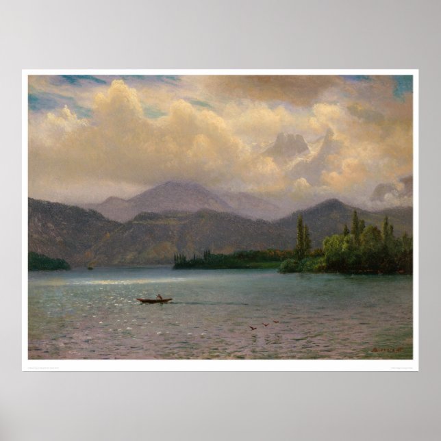 Lake Tahoe, Kalifornien by Bierstadt (0102a) Poster (Vorne)
