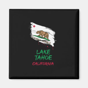 Lake Tahoe Kalifornien Farbklecksflagge Urlaub Magnet