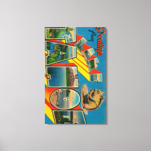 Lake Tahoe, Kalifornien - Große Buchstabenszenen Leinwanddruck