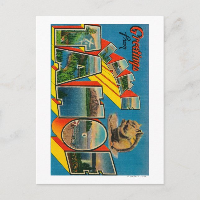 Lake Tahoe, Kalifornien - Große Buchstabenszenen Postkarte (Vorderseite)