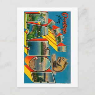 Lake Tahoe, Kalifornien - Große Buchstabenszenen Postkarte