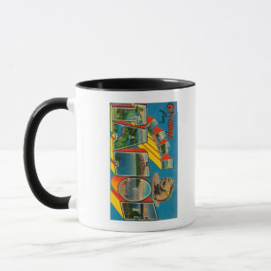 Lake Tahoe, Kalifornien - Große Buchstabenszenen Tasse