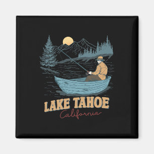 Lake Tahoe Kalifornien Lustiger Sommer Angeln Camp Magnet